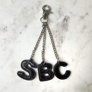 See By Chloe Keychain Charm Brand Initials Black